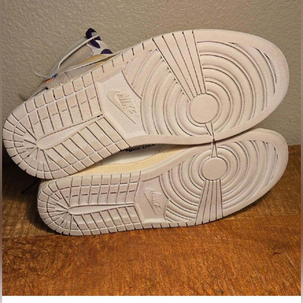Off-White x Nike White and Purple High-Top Sneakers size 7 ππ₯ - Picture 11 of 13
